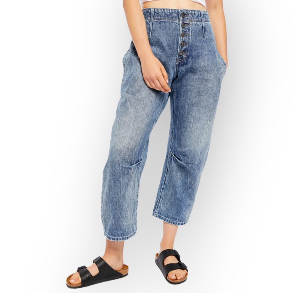 FREE PEOPLE Osaka Relaxed Barrel Straight Leg Jeans 28